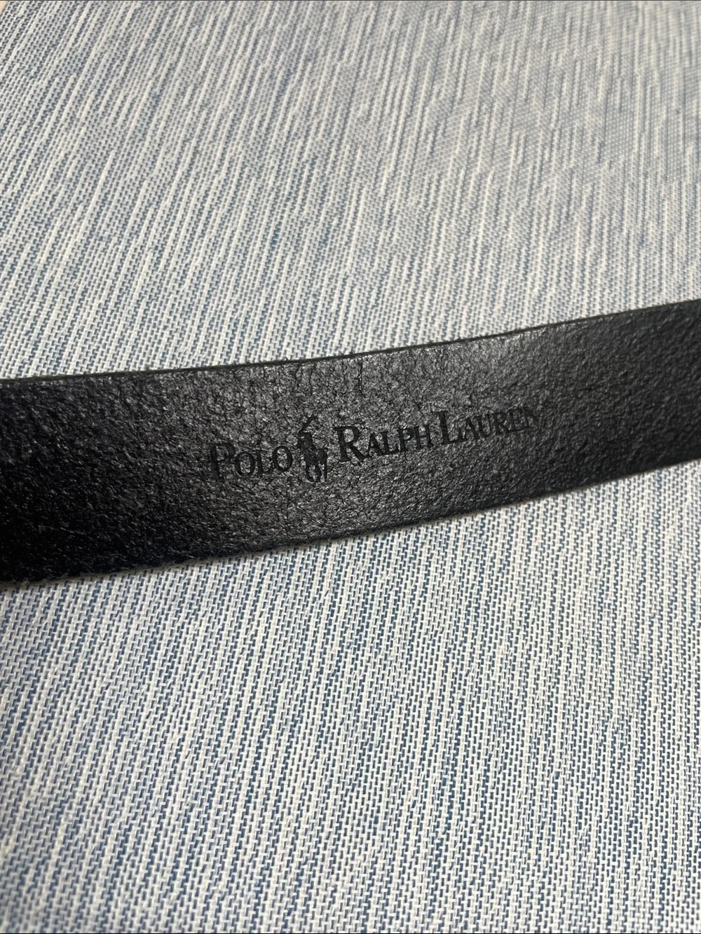 Polo Ralph Lauren Black Leather Belt | Size 34 | Silver Buckle | Polo Pony